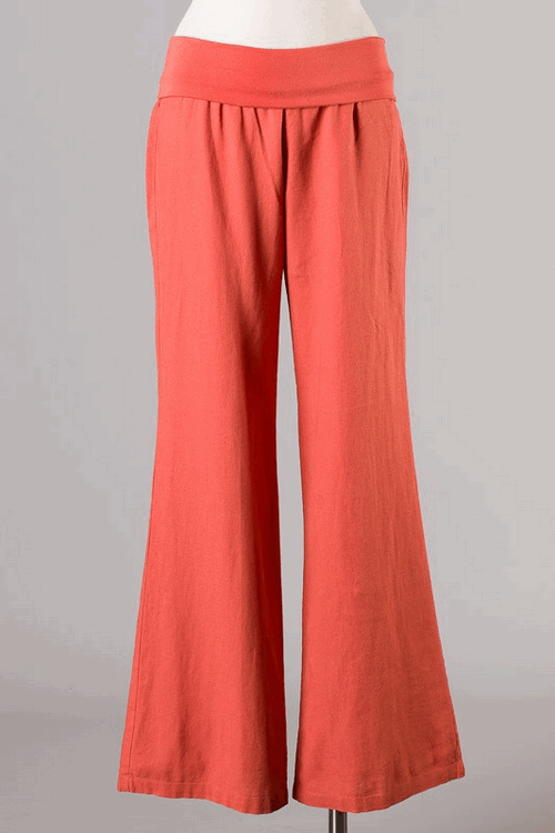 Fold Over Linen Pants